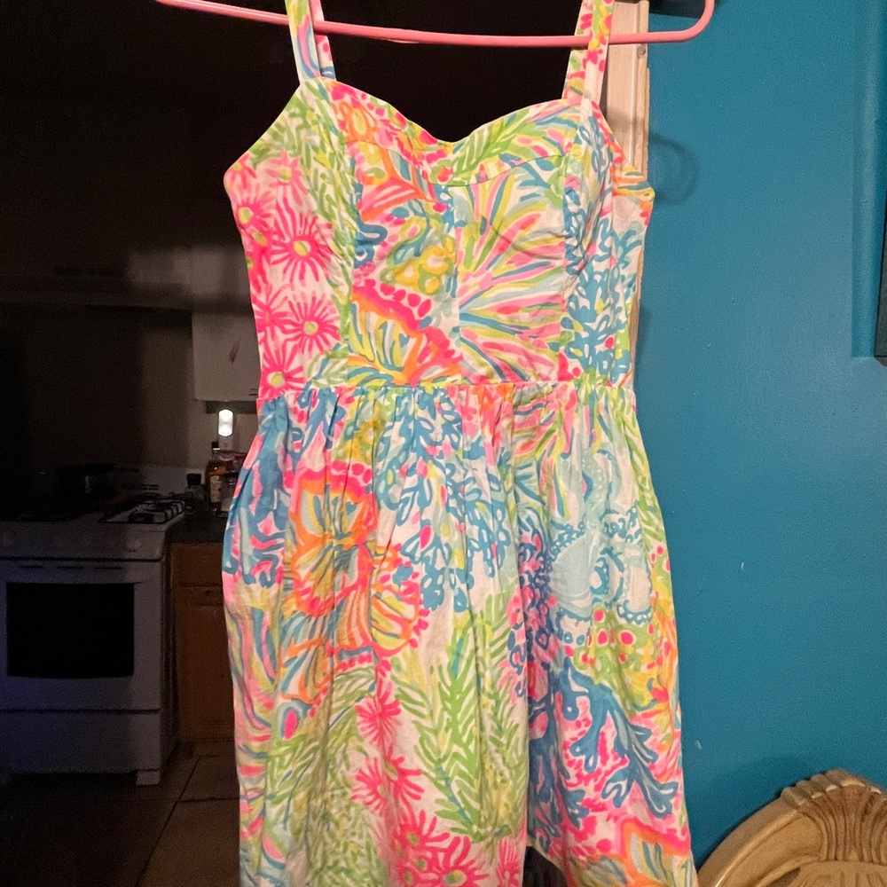 Lilly Pulitzer Pink and Green Dress - Picture 16 of 17